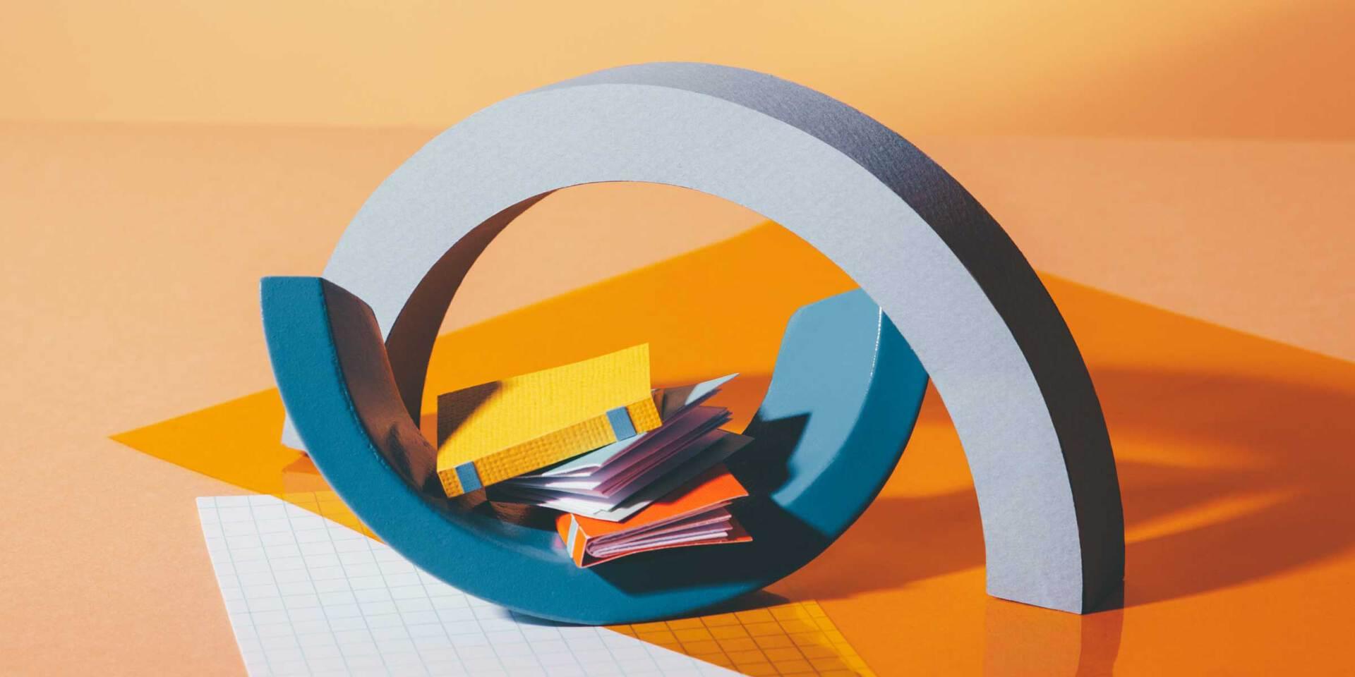 Decorative image: artistic rendering of physical folders.